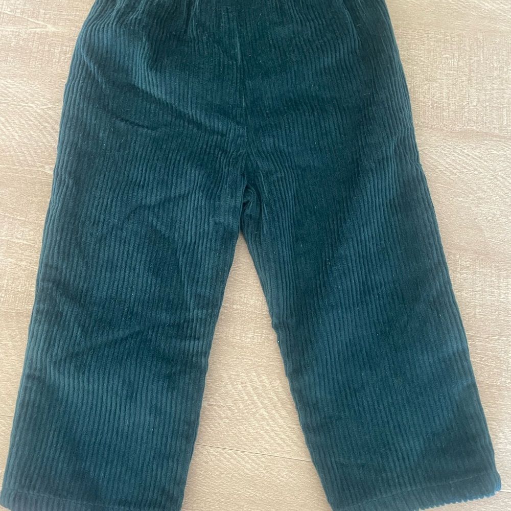 New Kate Quinn organic corduroys pants teal infant toddler sz 12-18 mos pockets - Picture 5 of 6